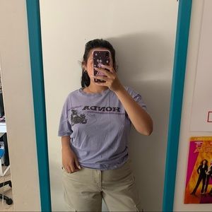 Honda graphic tee cropped top